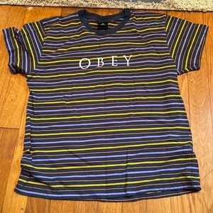 OBEY Worldwide Striped shirt Womens M